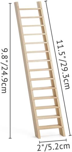 Odoria Dollhouse Step Ladder Miniature: 1/12 Scale Unfinished Construction for Fairy Garden Rustic - Mini Elf Gnome Wood Furniture for Craft DIY in Saudi Arabia