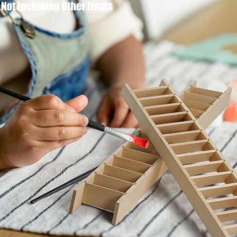 Odoria Dollhouse Step Ladder Miniature: 1/12 Scale Unfinished Construction for Fairy Garden Rustic - Mini Elf Gnome Wood Furniture for Craft DIY in Saudi Arabia