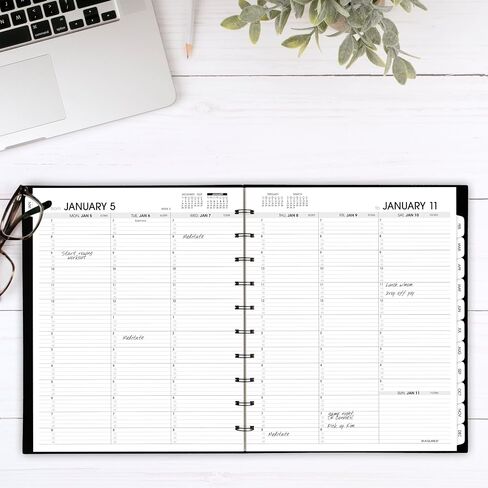 AT-A-GLANCE 2026 Appointment Book Planner, Weekly & Monthly, 8.75" x 11", Large, Move-A-Page, Black (70950E0526) in Saudi Arabia