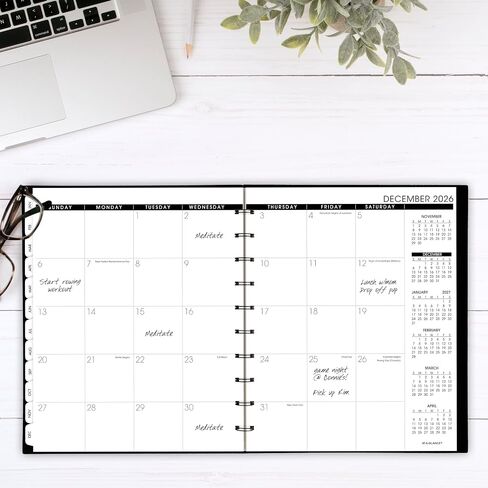 AT-A-GLANCE 2026 Appointment Book Planner, Weekly & Monthly, 8.75" x 11", Large, Move-A-Page, Black (70950E0526) in Saudi Arabia