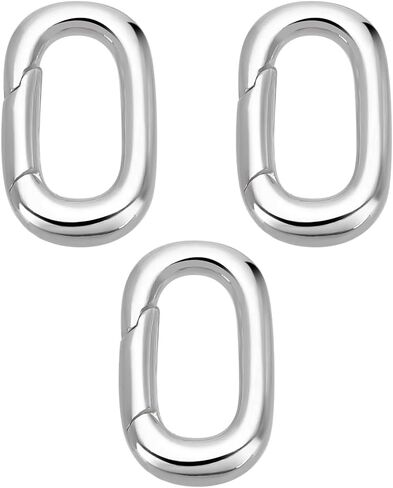 Webeedy 3 PCS 925 Clasps sterling Silver Oval Jewelry لصنع المجوهرات ، قلادة ، سوار ، أقراط ، موسع سوار ، 12 × 7 مم/0.47x0.28 '' ' in Saudi Arabia
