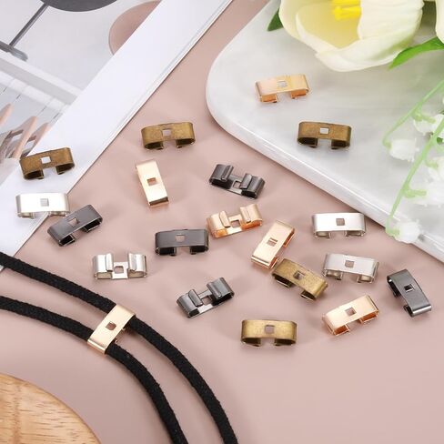 Patikil 20 PCS Bolo Tie Slide Clasp ، مستطيل مشبك مشبك الفارغ الفارغ للاختراق لعمليات الإبزيم Bolo Tie Western Western in Saudi Arabia