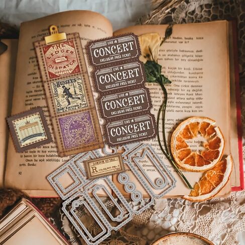 Globleland Postage Stamp Frame قطع يموت من أجل DIY Scrapbooking Metal Tickets Border Cut Vies Gornmark Cuts لتصنيع البطاقات تصنع ألبوم الصور الحرف الداكن in Saudi Arabia