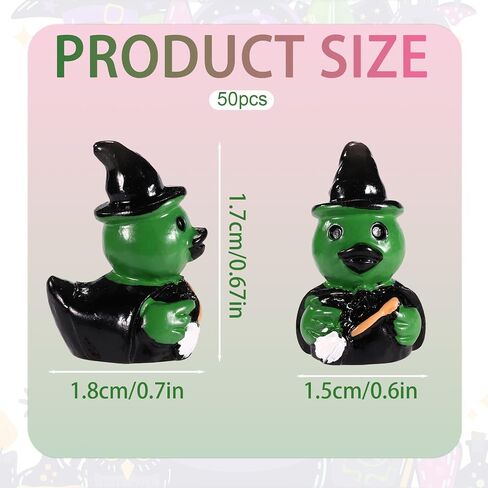 50pcs Small Resin Ducks, Mini Resin Animals Tiny Miniature Figurines for Halloween DIY Aquarium Garden Office Decoration (Bad Duck) in Saudi Arabia
