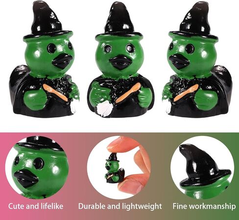 50pcs Small Resin Ducks, Mini Resin Animals Tiny Miniature Figurines for Halloween DIY Aquarium Garden Office Decoration (Bad Duck) in Saudi Arabia