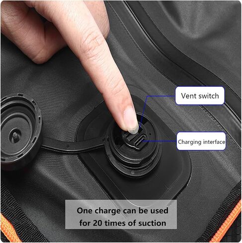 55L Travel Backpack with Built-in Vacuum Seal Backpacks Exapandable Waterproof Air Compression with electronic scale TSA Lock Carry-On Suitcase Luggage Laptop Bag Black in Saudi Arabia