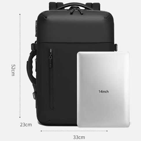 55L Travel Backpack with Built-in Vacuum Seal Backpacks Exapandable Waterproof Air Compression with electronic scale TSA Lock Carry-On Suitcase Luggage Laptop Bag Black in Saudi Arabia