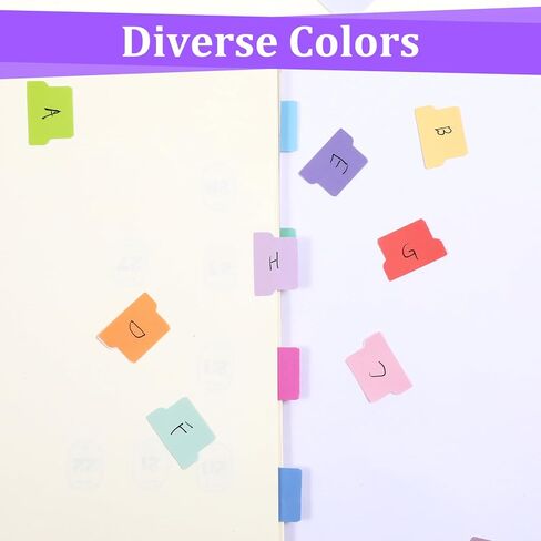 192 Pcs Sticky Index Tabs, 24 Colors Writable Page Markers Tabs Blank Monthly Tab Double Sided Book Sticky Notes Flags Self Adhesive Planner Stickers for Labeling Classifying Planning in Kuwait