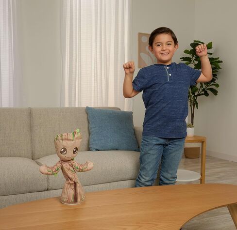 Mattel Marvel Plush ، Dancing Groot Groot Engling Engling Toy ، طوله 13 بوصة مع الصوت ، والعبارات ، وحركات الموسيقى والرقص in Saudi Arabia