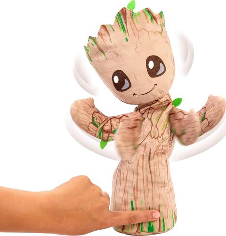Mattel Marvel Plush ، Dancing Groot Groot Engling Engling Toy ، طوله 13 بوصة مع الصوت ، والعبارات ، وحركات الموسيقى والرقص in Saudi Arabia