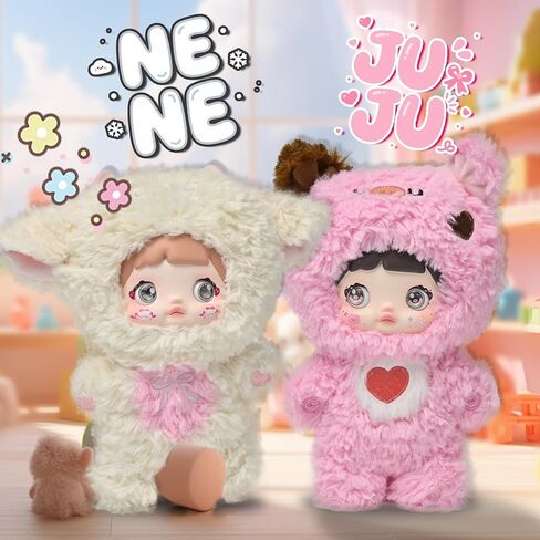 Nommi Blind Box, Cute Vinyl Face Plush Blind Box Figures, Nommi Loveliness Never Ends Series Plush Doll, Kawaii Collectible Toys Figure Mystery Box for Gifts, Single Box (1 of 7 Possible Styles) in Kuwait