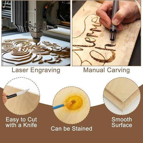 6pcs 12 × 18 × 1/4 بوصة من أوراق خشب البلطيق من خشب البلطيق 6 مم من خشب الخشب الرقائقي غير المكتمل للفنون والحرف اليدوية والرسم والبايروغرافيا ونقش الخشب وحرق الخشب والليزر والمعماري النماذج المعمارية in Kuwait