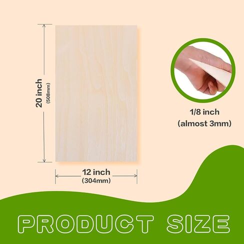 12x12x1/8 Inch Basswood Sheets, 3mm Plywood for Laser Cutting, Unfinished Wood Board for Engraving, Wood Burning, Painting, Crafts, Ornaments, Models, Cutter (36Packs- 12inchx12inch) in Saudi Arabia