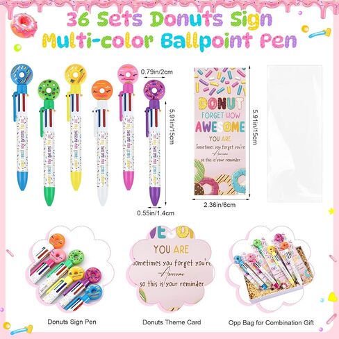 36 مجموعات s'more Marshmallow هدايا التقدير Bulk 6 في 1 متعدد الألوان Point Pen مضحك هدايا ملهمة لطيف مع إشارة مرجعية إيجابية للموظف العمل in Kuwait