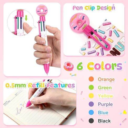 36 مجموعات s'more Marshmallow هدايا التقدير Bulk 6 في 1 متعدد الألوان Point Pen مضحك هدايا ملهمة لطيف مع إشارة مرجعية إيجابية للموظف العمل in Kuwait