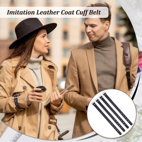 FINGERINSPIRE 4 Pcs Traditional Kilt Extender Straps Imitation Leather Cuff Belt Buckles 16.5x1 Black Leather Adjustable Belt with Metal Square Buckle Women's Belt for Coat Dress Bags DIY in Saudi Arabia