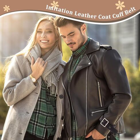 FINGERINSPIRE 4 Pcs Traditional Kilt Extender Straps Imitation Leather Cuff Belt Buckles 16.5x1 Black Leather Adjustable Belt with Metal Square Buckle Women's Belt for Coat Dress Bags DIY in Saudi Arabia