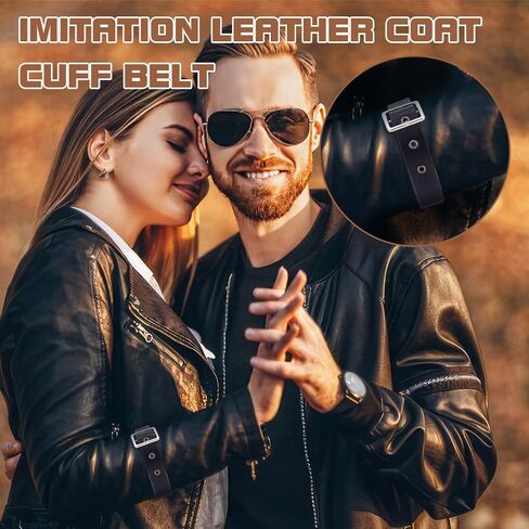 FINGERINSPIRE 4 Pcs Traditional Kilt Extender Straps Imitation Leather Cuff Belt Buckles 16.5x1 Black Leather Adjustable Belt with Metal Square Buckle Women's Belt for Coat Dress Bags DIY in Saudi Arabia