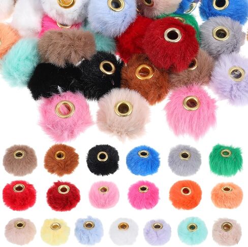 حبات 50pcs غامضة للأقلام القابلة للخرز ، حبات بوم بوم ملونة مختلطة ، حبة فافي ناعمة للأساور المجوهرات التي تجعل سلاسل المفاتيح أقراطا الحرف اليدوية الحرف اليدوية ، 0.8 بوصة in Kuwait