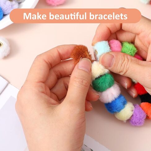 حبات 50pcs غامضة للأقلام القابلة للخرز ، حبات بوم بوم ملونة مختلطة ، حبة فافي ناعمة للأساور المجوهرات التي تجعل سلاسل المفاتيح أقراطا الحرف اليدوية الحرف اليدوية ، 0.8 بوصة in Kuwait
