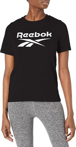 Reebok Women's Standard Big Tee, White/Black Logo, 4X-Large Plus in Saudi Arabia