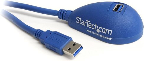 ستارتيك. كيبل وصلة USB 2.0 بطول 5 قدم من كوم - ذكر الى انثى - سلك وصلة USB A الى A بطول 5 اقدام للابتوب والكمبيوتر المكتبي والتابلت وكاميرا الويب والمزيد (USBEXTAA5DSK)، اسود in Kuwait