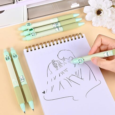 Baytory 18PCS Ambelable Ambels ، 8pcs أقلام الحبر الأزرق و 10pcs عبوات سوداء ، قلم لطيف قابل للسحب مع ممحاة ، نقطة دقيقة 0.5 ملم ، قلم حبر هلام جاف سريع ، لألغاز الكلمات المتقاطعة (الوردي) in Saudi Arabia