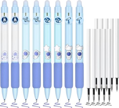 Baytory 18PCS Ambelable Ambels ، 8pcs أقلام الحبر الأزرق و 10pcs عبوات سوداء ، قلم لطيف قابل للسحب مع ممحاة ، نقطة دقيقة 0.5 ملم ، قلم حبر هلام جاف سريع ، لألغاز الكلمات المتقاطعة (الوردي) in Kuwait
