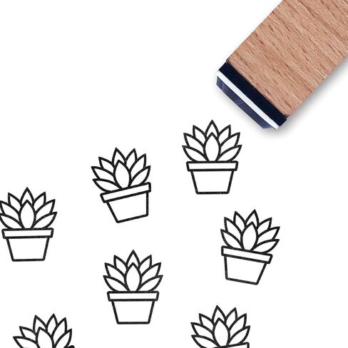Succulent Rubber Stamp, 3/5 Inch Small Mini Stamp for Scrapbooking Card Making Planner in Saudi Arabia