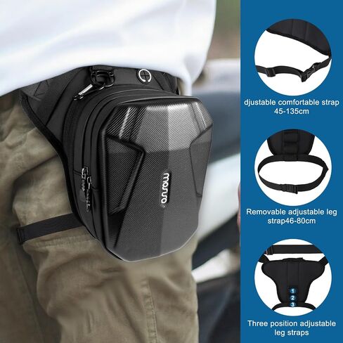 MOSISO Motorcycle Leg Bag EVA Expandable Storage Thigh Bags&15-16 inch Laptop Hard Case, 15.6 inch Waterproof Shockproof Computer Bag,Artistic Geometric EVA Carrying Sleeve with Handle, Black in Saudi Arabia