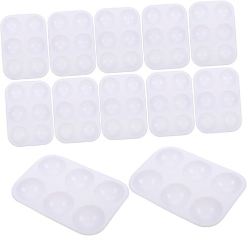 Generic 12Pcs Durable Plastic Artist Mixing Trays Convenient Watercolor for Painting and Color Mixing Supplies for Home Classroom and Creative Projects in Saudi Arabia