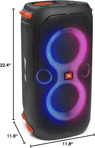 JBL PartyBox 110 - Portable Party Speaker with Built-in Lights, Powerful Sound and deep bass, Black & FLIP 5, Waterproof Portable Bluetooth Speaker, Black, Small in Saudi Arabia