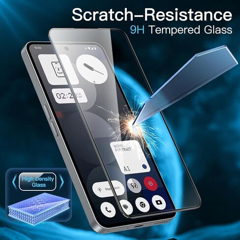 JETech Screen Protector for Nothing Phone 2 6.7-Inch, 9H Tempered Glass Film, Anti-Scratch, HD Clear, 3-Pack in Saudi Arabia