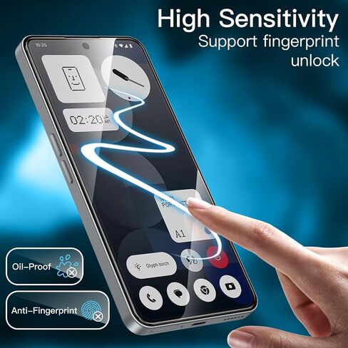 JETech Screen Protector for Nothing Phone 2 6.7-Inch, 9H Tempered Glass Film, Anti-Scratch, HD Clear, 3-Pack in Saudi Arabia