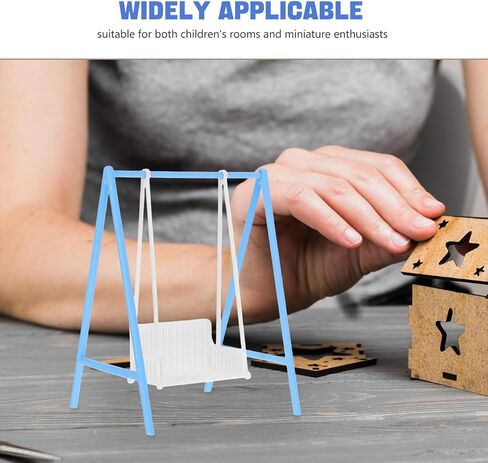 BESPORTBLE Miniature Dollhouse Swing Chair: 1:12 Scale Plastic Dollhouse Furniture Accessories for DIY Fairy Garden Playground Garden Park Scenes in Saudi Arabia