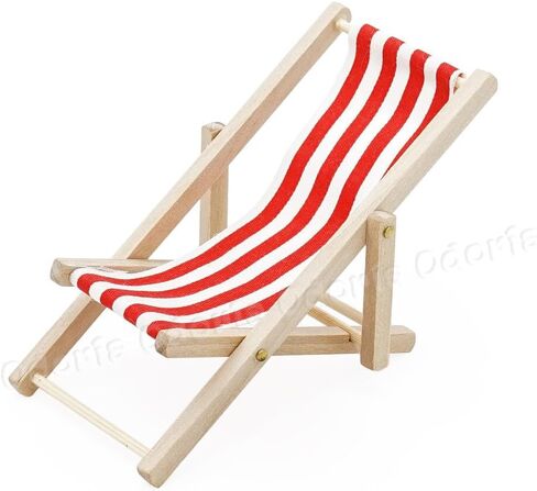 Odoria 1/12 Miniature Beach Chair Dollhouse Outdoor Furniture Accessories, Blue in Saudi Arabia