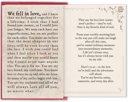 Sweet Anniversary Card for Him, Romantic Wife To Husband Greeting Card With Heartfelt Message, To My Husband With Love on Our Anniversary in Kuwait