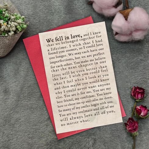 Sweet Anniversary Card for Him, Romantic Wife To Husband Greeting Card With Heartfelt Message, To My Husband With Love on Our Anniversary in Kuwait