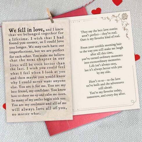 Sweet Anniversary Card for Him, Romantic Wife To Husband Greeting Card With Heartfelt Message, To My Husband With Love on Our Anniversary in Kuwait