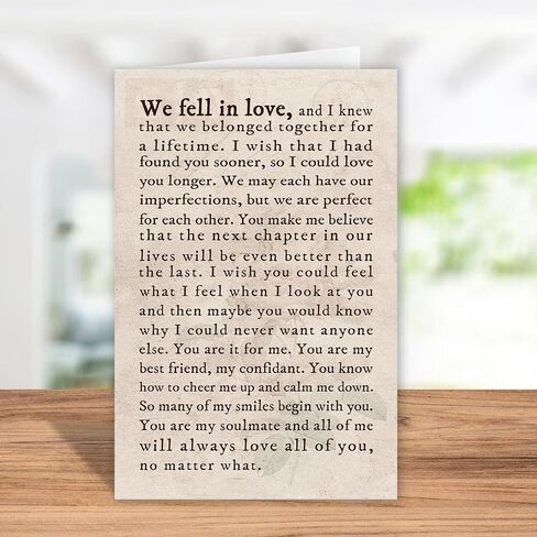 Sweet Anniversary Card for Him, Romantic Wife To Husband Greeting Card With Heartfelt Message, To My Husband With Love on Our Anniversary in Kuwait