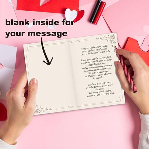 Sweet Anniversary Card for Him, Romantic Wife To Husband Greeting Card With Heartfelt Message, To My Husband With Love on Our Anniversary in Kuwait