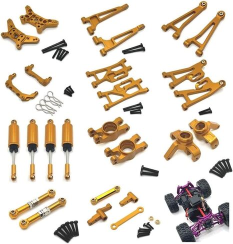 26pcs لأجزاء Hyper GO H14BM ، ترقيات المعادن بديلة مجموعة مجموعة ، RC CAR ملحق الألومنيوم مجموعة كاملة مع مسامير Hyper GO H14BM ، 14209 ، 14210 1/14 مقياس RC CAR (الأحمر) in Saudi Arabia