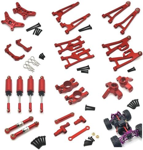 26pcs لأجزاء Hyper GO H14BM ، ترقيات المعادن بديلة مجموعة مجموعة ، RC CAR ملحق الألومنيوم مجموعة كاملة مع مسامير Hyper GO H14BM ، 14209 ، 14210 1/14 مقياس RC CAR (الأحمر) in Kuwait