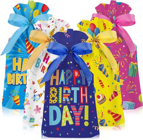 Pasimy 50 pcs عيد ميلاد أكياس عيد ميلاد عيد ميلاد الأكياس حقيبة هدية عيد ميلاد حقيبة عيد ميلاد ملونة حلقة عيد ميلاد بلاستيك حقيبة جيدة الحلوى لمستلزمات حفلة عيد الميلاد in Saudi Arabia