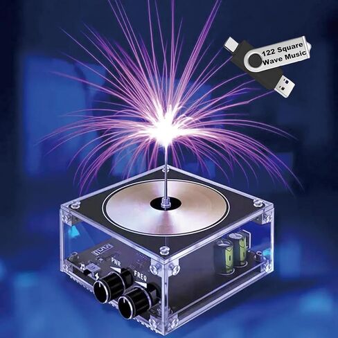 Musical Tesla Coil Speaker Bluetooth Music Tesla Coil Cool Gadgets Arc Plasma Loudspeaker Wireless Transmission Experiment Desktop Toy Model Science Education Tesla Toy in Saudi Arabia