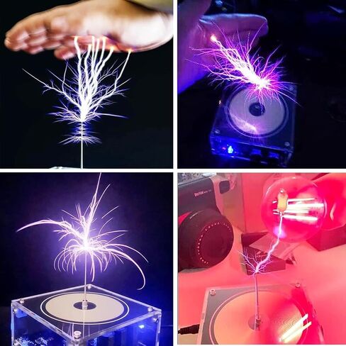 Musical Tesla Coil Speaker Bluetooth Music Tesla Coil Cool Gadgets Arc Plasma Loudspeaker Wireless Transmission Experiment Desktop Toy Model Science Education Tesla Toy in Saudi Arabia