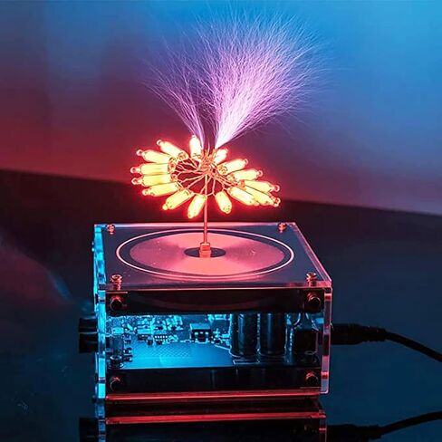 Musical Tesla Coil Speaker Bluetooth Music Tesla Coil Cool Gadgets Arc Plasma Loudspeaker Wireless Transmission Experiment Desktop Toy Model Science Education Tesla Toy in Saudi Arabia