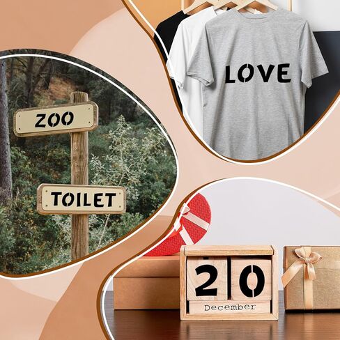 40 PCS 3 بوصة قابلة لإعادة الاستخدام من البلاستيك الأبجدية رذاذ الطلاء الطلاء رسائل والرقم stencil alphabet stencils stencil in Saudi Arabia