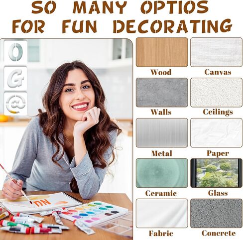 40 PCS 3 بوصة قابلة لإعادة الاستخدام من البلاستيك الأبجدية رذاذ الطلاء الطلاء رسائل والرقم stencil alphabet stencils stencil in Saudi Arabia