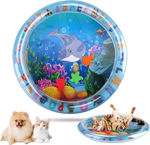 Cat Dog Water Mat, Thickened Durable Non-Slip Playmat, Durable Easy Clean Water Mat, for Indoor and Outdoor Cat Dog Toys in Saudi Arabia